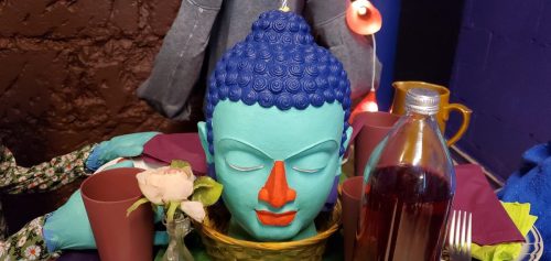 ©Modelaine Amblard vu scénographie : gros plan tête de boudha