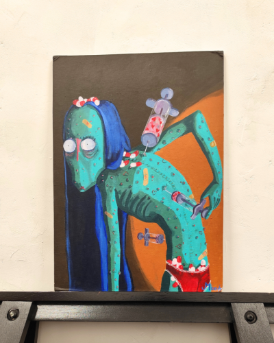 Maladie d'Amour, 46 x 33 cm, Acrylique, 2023