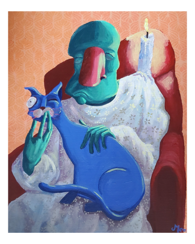 Silence de cire, 38 x 46 cm, Acrylique, 2024