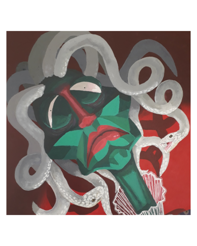 Médusa, 55 x 46 cm, Acrylique, 2023