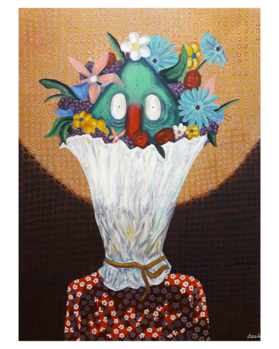 Dans la fleur de l'âge, 98 x 72 cm, Acrylique, 2022