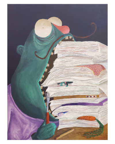 Corbeille, 80 x 60 cm, Acrylique, 2023