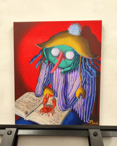 Marque-Crabe, 55 x 46 cm, Acrylique, 2024