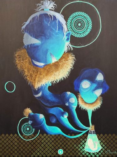 Beauté intérieure, 65X56 cm, Acrylique, 2025