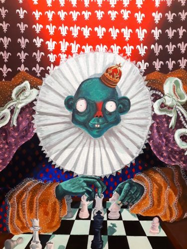 Echec et mat, 90 x 70 cm, Acrylique, 2022