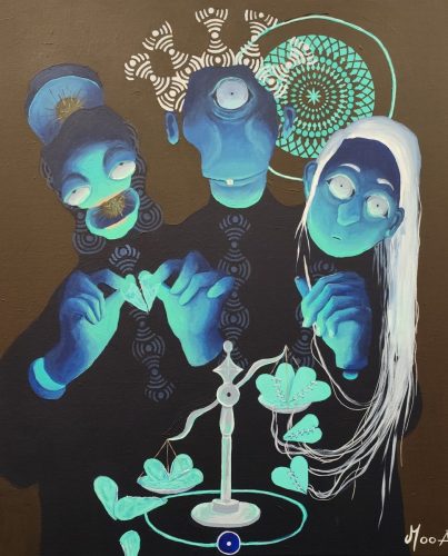 Grandir, 65x56 cm, Acrylique, 2025