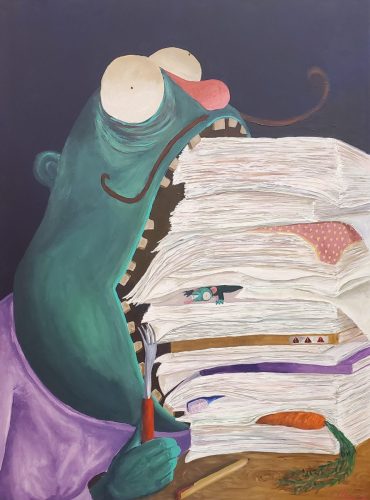 La corbeille, 80 x 60 cm, Acrylique, 2023