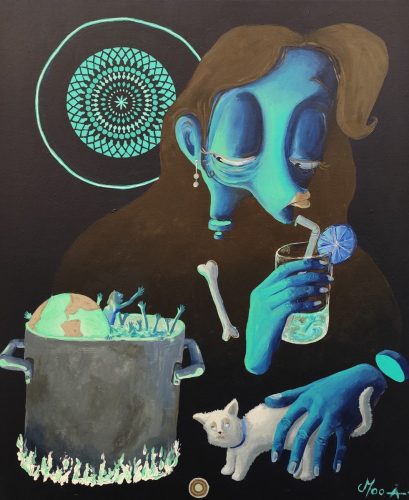 Le gout du mépris, 65X56 cm, Acrylique, 2025