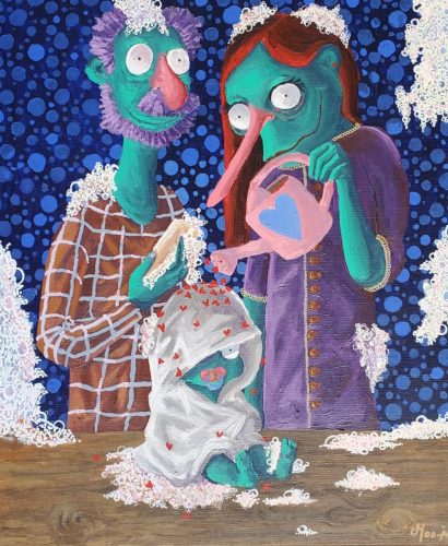 Le grand bain, 41 x 33 cm, Acrylique, 2024