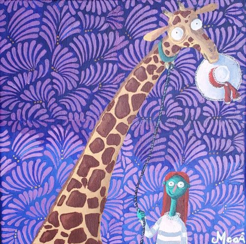 Le porte chapeau, 30 x 30 cm, Acrylique, 2024