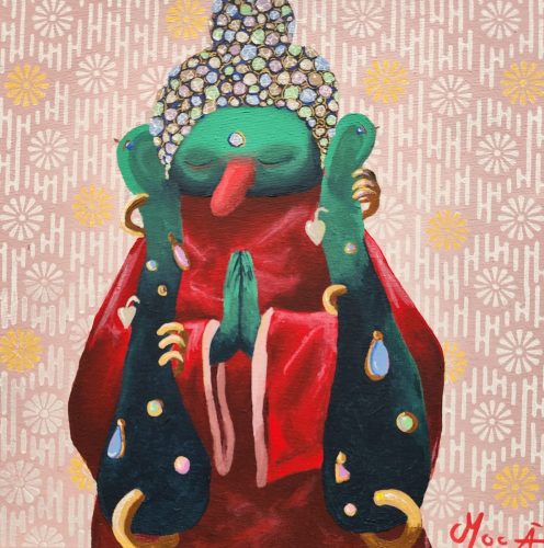 Les lobes du monde, 30 x 30 cm, Acrylique, 2025