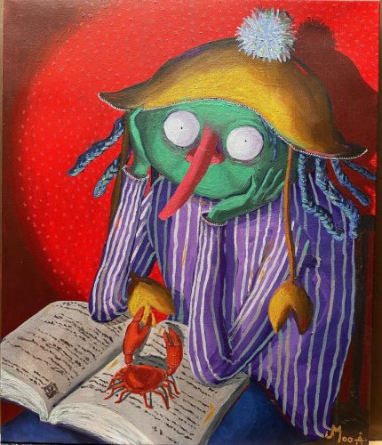 Marque-crabe, 55 x 46 cm, Acrylique, 2024