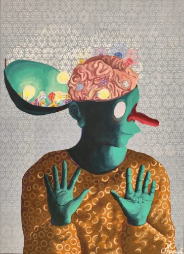 Mine d'inspiration, 100 x 73 cm, Acrylique, 2025