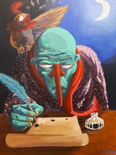 Page blanche, 46 x 38 cm, Acrylique, 2022