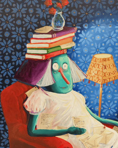 Lettre à moi-même, 46 x38 cm, Acrylique, 2025