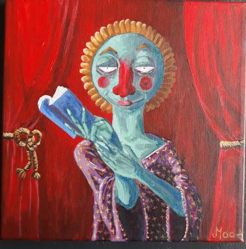 Rideau, 30 x 30 cm, Acrylique, 2022