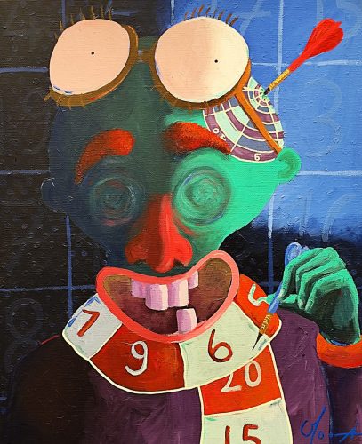 Rien à voir tout à atteindre, 46 x 38 cm, Acrylique, 2025