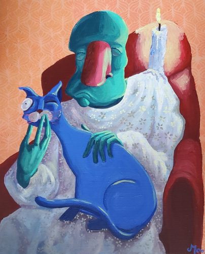 Silence de cire, 46 x 38 cm, Acrylique, 2024