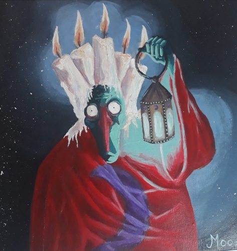 Bougies nuptiales, 30 x 30 cm, Acrylique, 2021