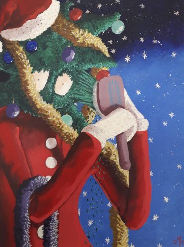 joyeux noël, 60 x 50 cm, Acrylique, 2023