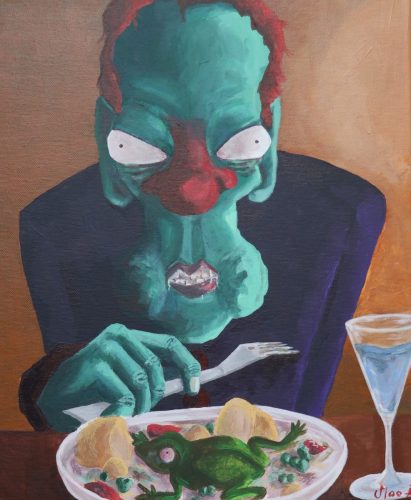 Le gastronome, 46 x 38 cm, Acrylique, 2021