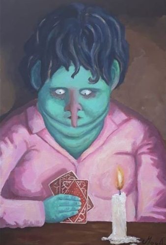 mauvaise pioche, 41 x 33 cm, Acrylique, 2020