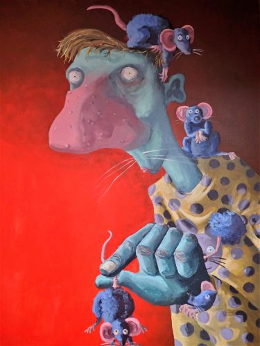 Rat-sembler, 60 x 50 cm, Acrylique, 2021