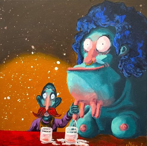 vache à lait, 30 x 30 cm, Acrylique, 2022